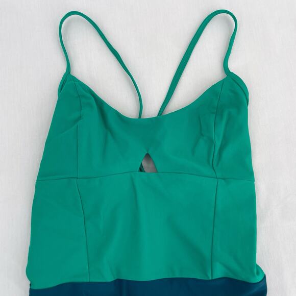Summersalt The Swan Dive Green Teal Seaglass Seaweed Keyhole One Piece Swimsuit - Picture 4 of 13
